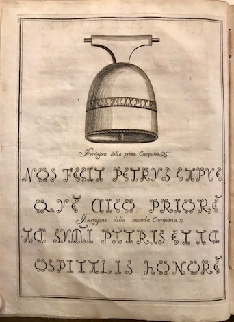 Giuseppe Di Capua Capece Dissertazione intorno alla due Campane della Chiesa Parrocchiale di S. Giovanni de' Nobili Uomini di Capua... Alla quale si dà  principio con altra Dissertazione sopra lo stesso argomento di Paolo Maria Paciaudi Teatino 1750 in Napoli nella Stamperia di Novello de Bonis